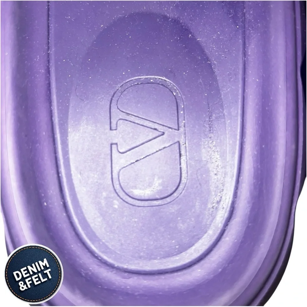 Valentino Garavani Men's Maxi‎ Stud Purple Pool Slides | PRELOVED 🔥